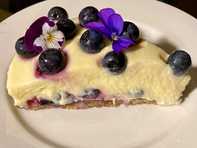 Blueberry cheesecake with Pecan flour – Pepo Farms