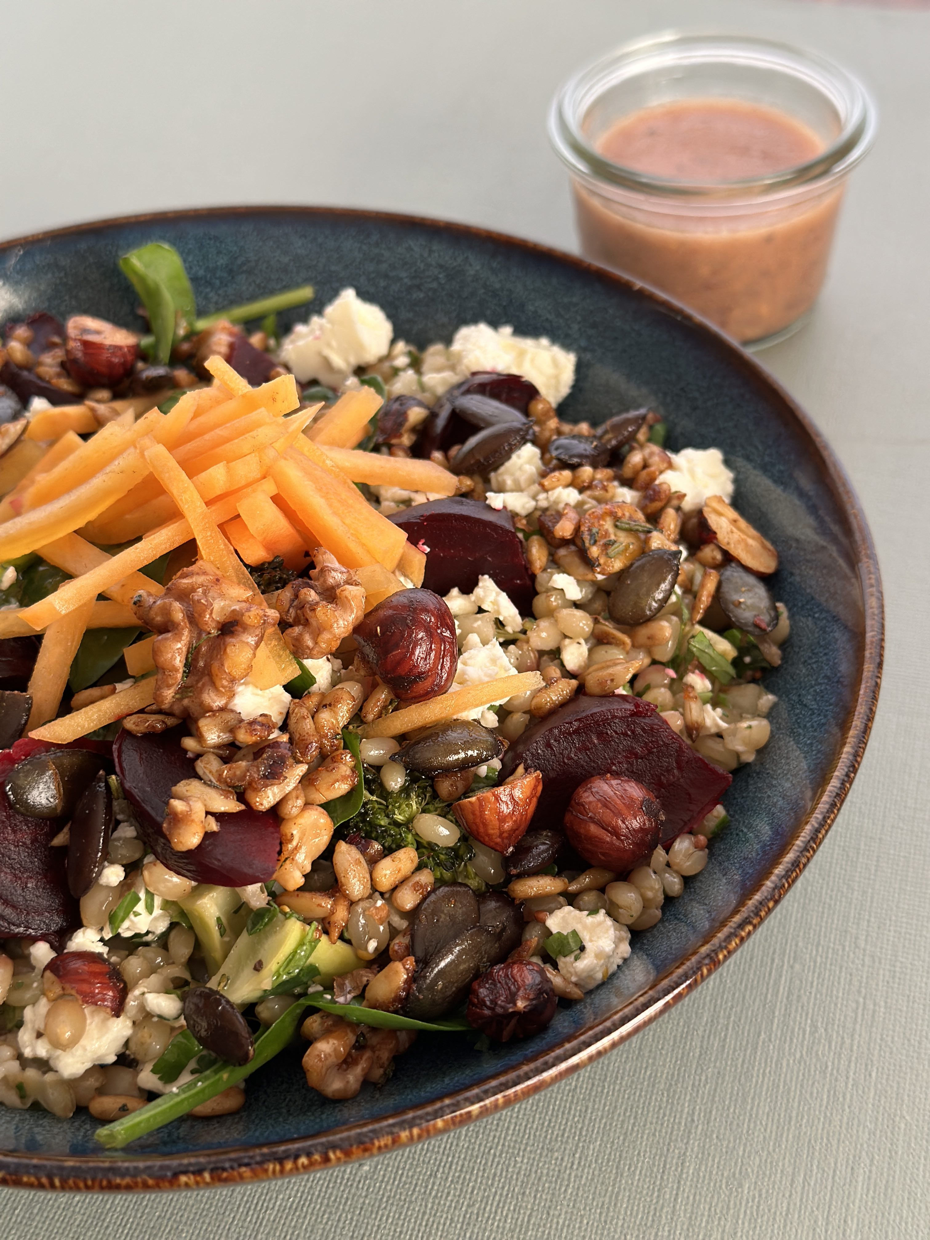 Winter Grain Salad with Raspberry Vinaigrette &ndash; Pepo Farms