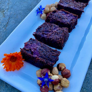 Hazelnut Plum Chocolate Cake