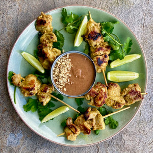 Chicken skewers with Pepo's satay (No peanuts!)
