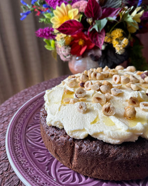 Hazelnut Saffron Celebration Cake